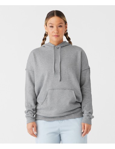 B-3742-Sweat-shirt à capuche unisexe à bords francs